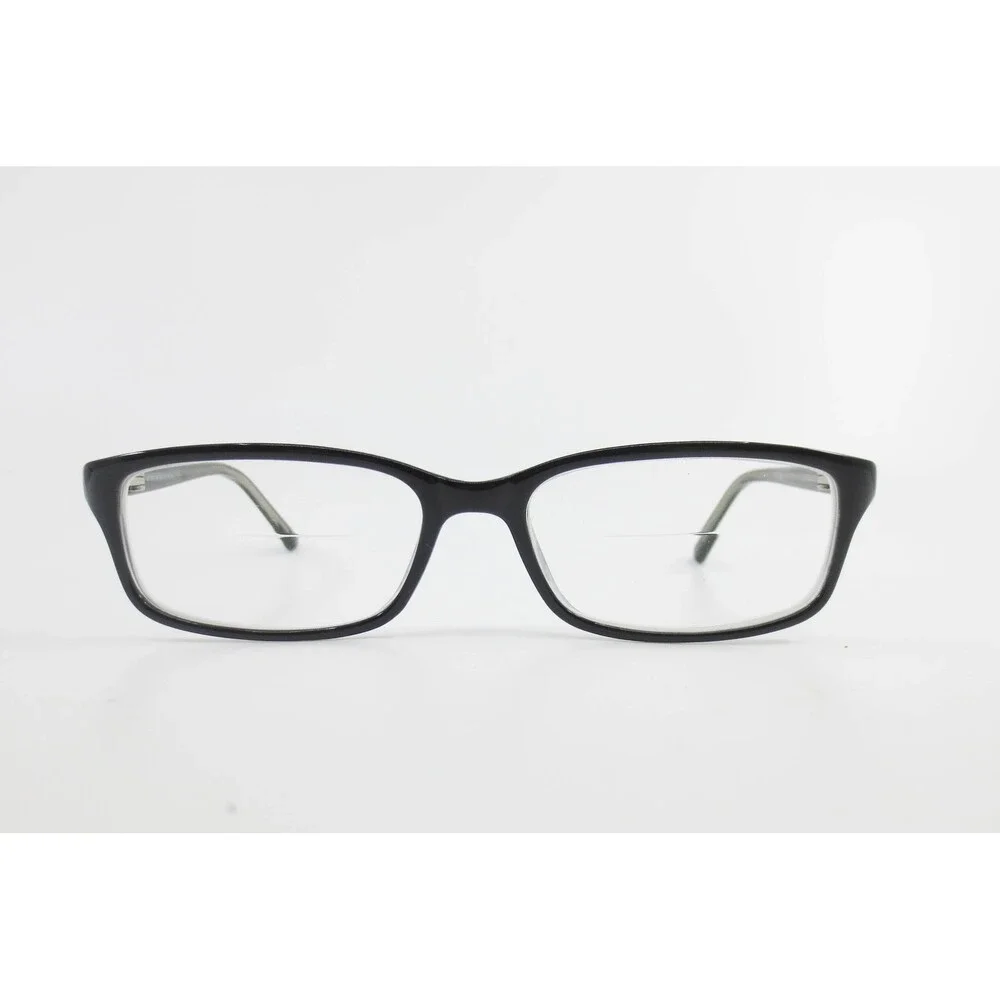 WP3001 BK/CR Rectangular Eyeglass Frames Black Crystal 53-16-135 Men Women